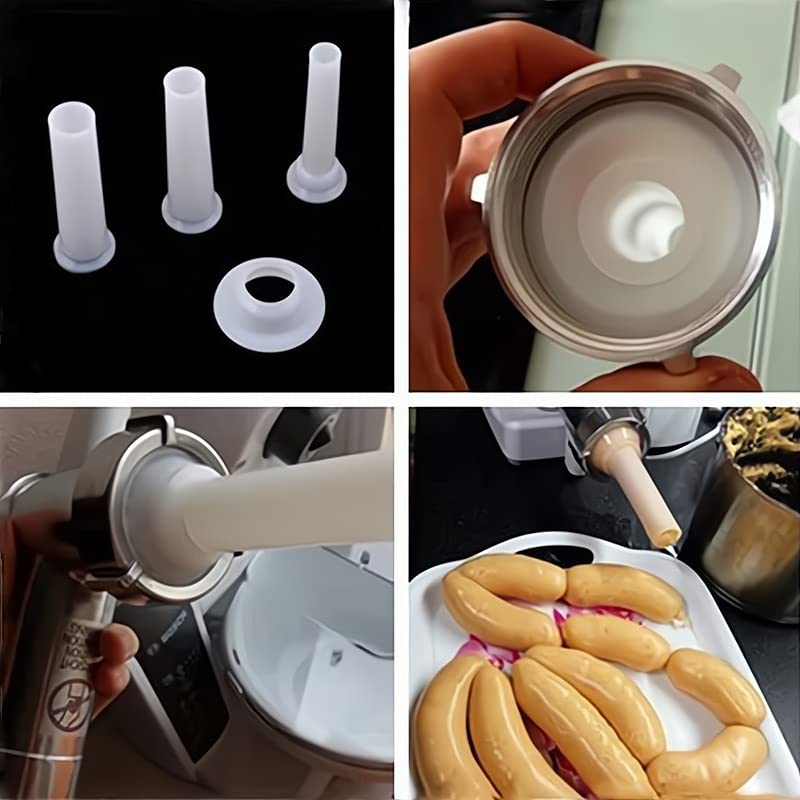 Ximimark 1 Pcs Food Grade Quality Meat Grinder Filling Meat Tube Sausage Tube Grinder Plastic Accessories Sausage Funnel Sausage