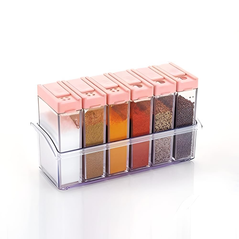 Oblivion Kitchen Storage Set, Easy Flow Containers, Cereal Dispenser, Spice Jars | Plastic Transparent Boxes For Multipurpose Fo