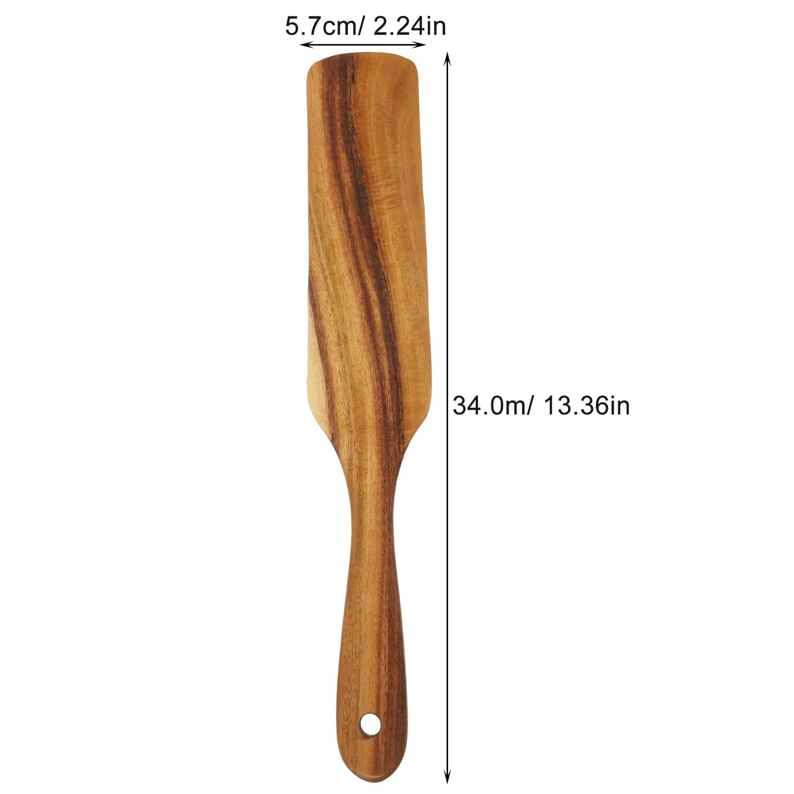 Hemoton Wooden Spurtles Wood Spatula Slotted Spurtle Stirring Spatula Wooden Kitchen Cooking Utensils Non Stick Wood Cookware Fo