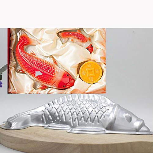 Fish-Shaped Cake, Koi Fish Cake Mold, 3D Aluminum Alloy Cake Mold (9 Inches)