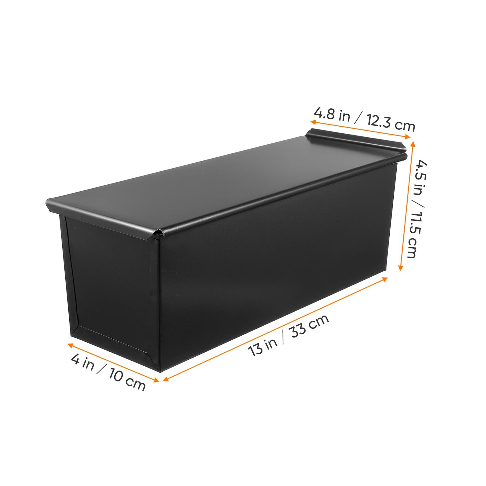 Luxshiny Pullman Baking Pan Bread Tin Loaf Pan With Lid Black Loaf Pan Non- Stick Loaf Pan Toast Bread Bakeware Bread Toast For