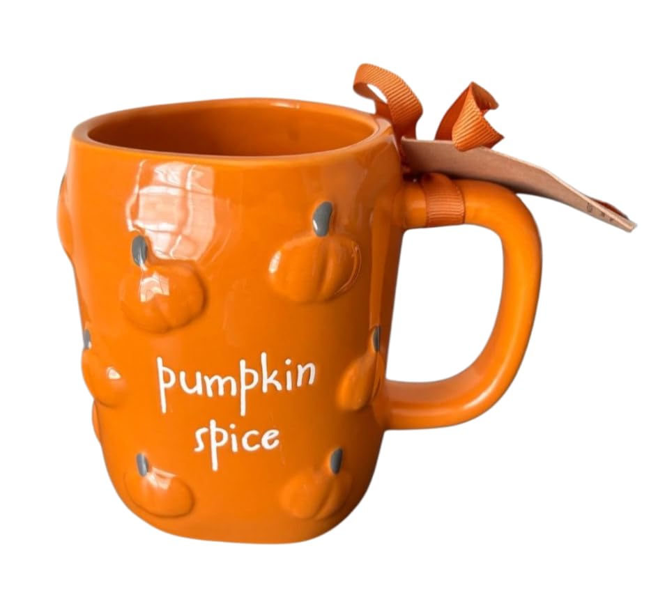 Rae Dunn Fall Thanksgiving Themed Mugs (Pumpking spice Orange)