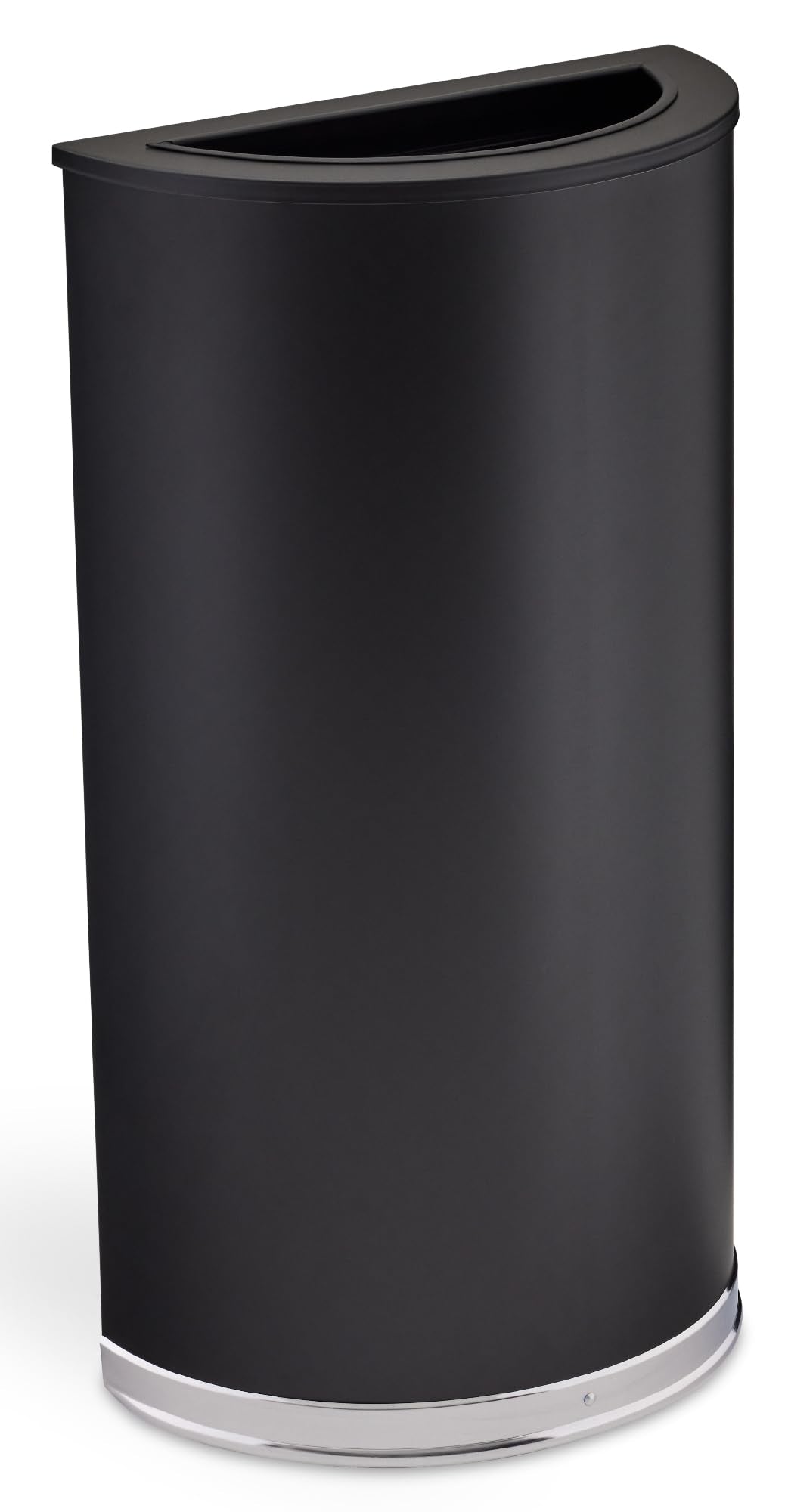 Safco Half Round Receptacle, Space-Saving Trash Can & Recycling Bin With Included Slot, Round & Half-Circle Lids, 15 Gallons