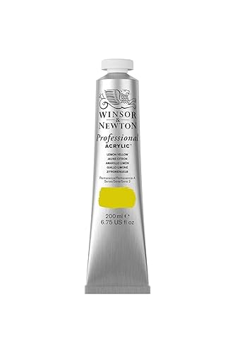 Winsor  Newton Professional Acrylic Color, 200Ml (675Oz) Tube, Lemon Yellow
