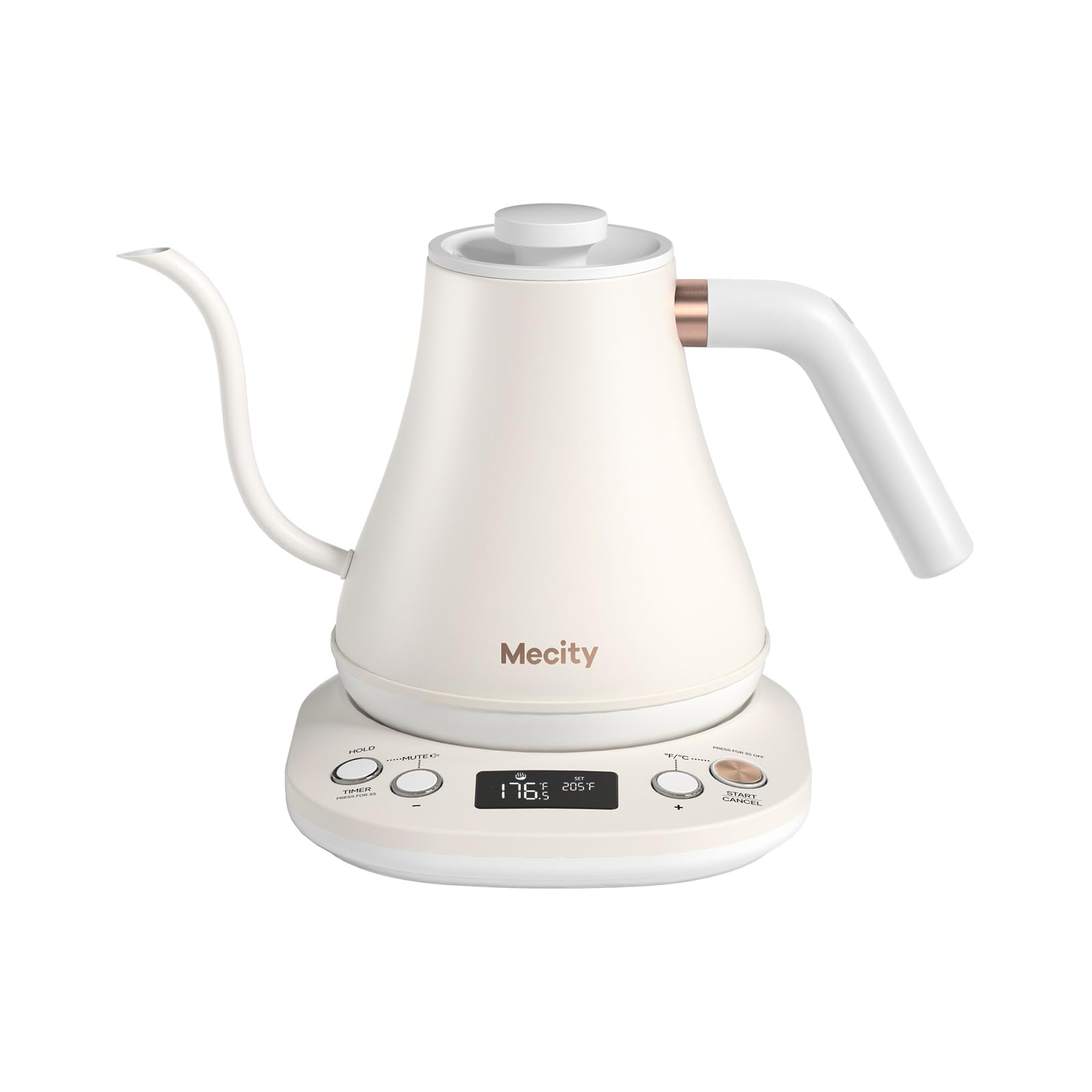 Mecity Electric Gooseneck Kettle With Keep Warm Function & Lcd Display Automatic Shut Off Coffee Kettle Temperature Control Pour