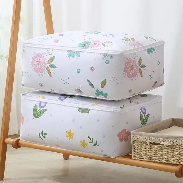 MARK AMPLE Blanket Storage Bag Under-Bed Quilt Clothes Storage Bag with Peva Material Washable Waterproof Foldable Transparent P