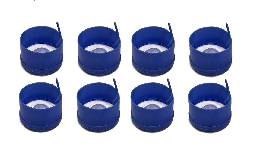 Aquanation Bpa Free Reusable Water Bottle Cap For 3 Or 5 Gallons - 55Mm Non Spill Anti-Splash (Quantity Of 8) Made In Usa