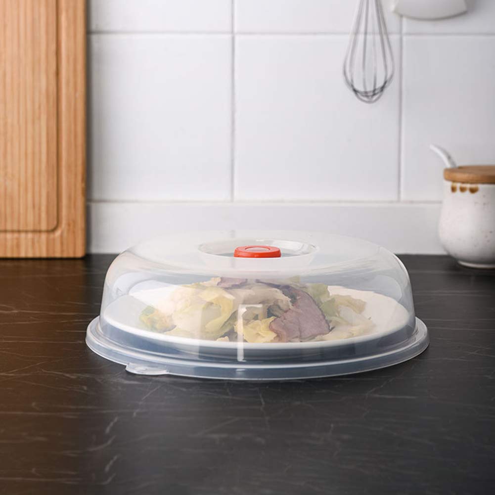 Microwave Splatter Cover, 9 Inch Splash Proof Cover For Microwave Oven Heat-Resistant Food Hot Dishes Cover White