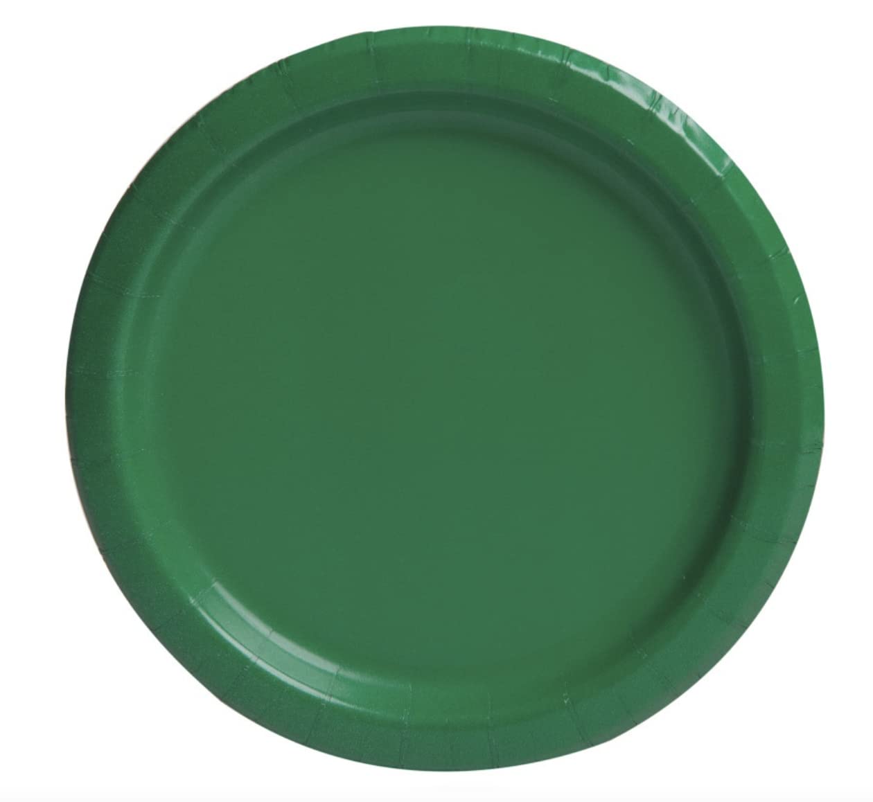 Emerald Green Solid Round Dessert Paper Plates - 7'' (20 Ct) - Vibrant Party Plates For Appetizing Treats - Perfect For Birthday