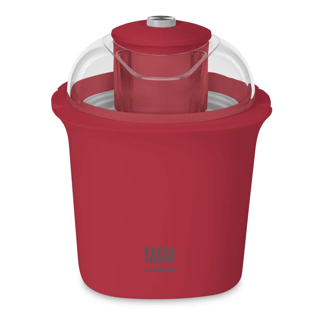 Tasty by Cuisinart ICM100TRD Ice Cream Maker, 8.71(L) x 8.71(W) x 10.49(H), Red