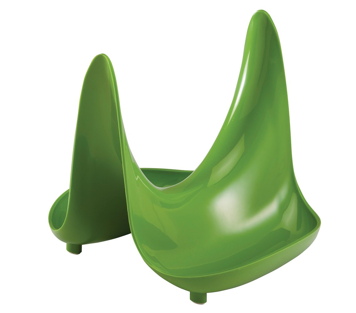 Hutzler Pot Lid Stand & Spoon Rest, Green