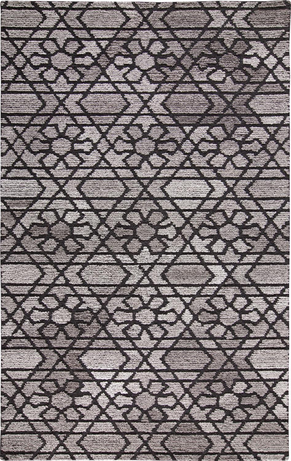 8 X 10 Taupe Black And gray Wool Paisley Tufted Handmade Area Rug