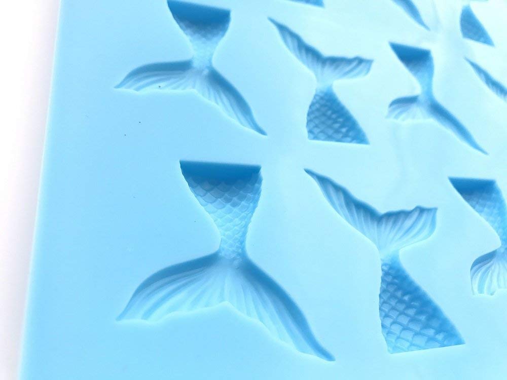 16 Cavity Gummy Mermaid Tail Mold Diy Candy Gelatin Maker Fishing Lures Cake Decorating Jello Shots Cupcake Topper Soap Chocolat