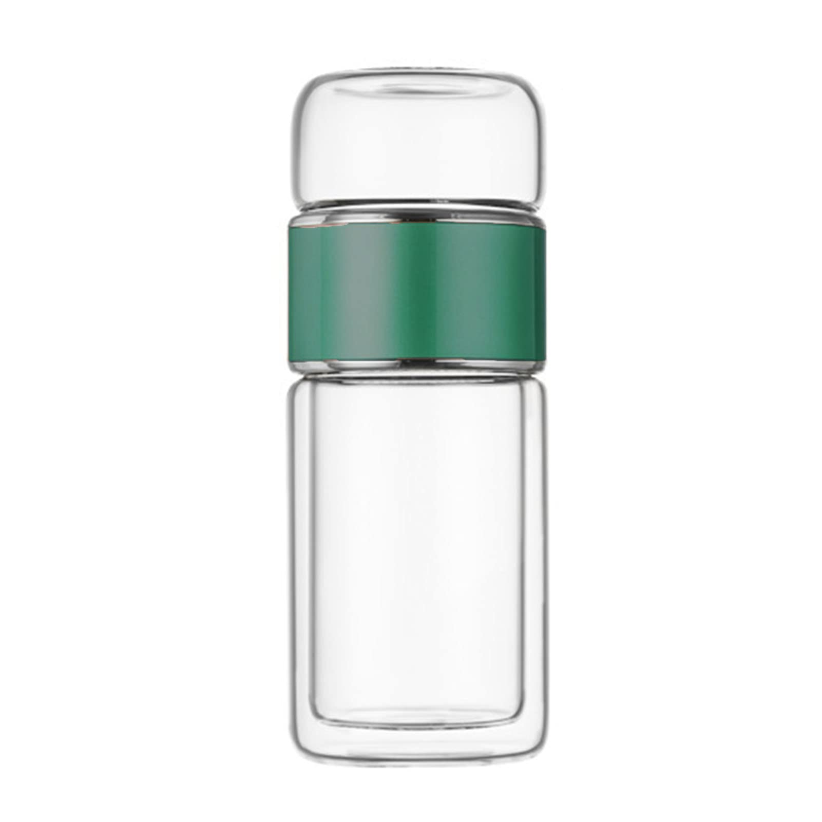 Niiyen Glass Tea Infuser Bottle 420ml Tea Tumbler with Infuser Double Layer Stainless Steel Leakage Proof Water Bottle for Loose