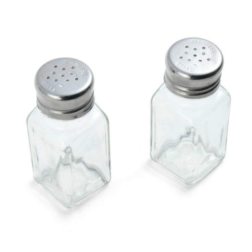 Farberware 5216093 Salt And Pepper Shakers, Glass/Stainless Steel