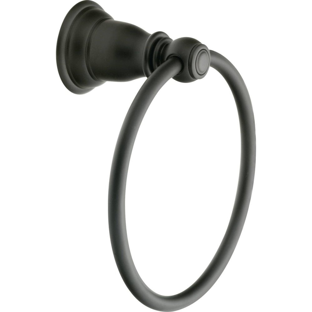 Moen Yb5486Wr Kingsley Bathroom Hand -Towel Ring, Wrought Iron