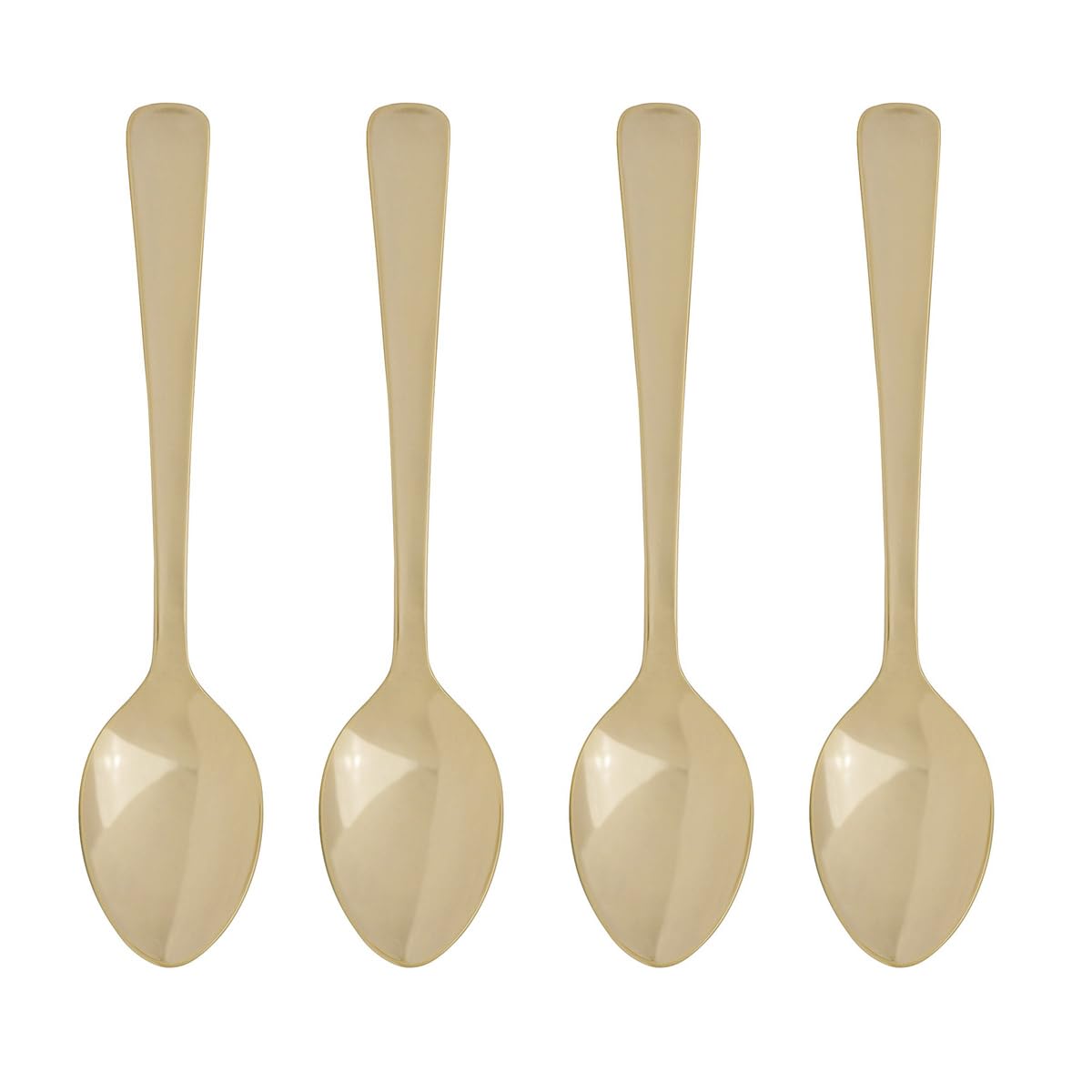 Fino Demi Spoon Set, Gold Plated Stainless Steel, Made In Japan, Set Of 4