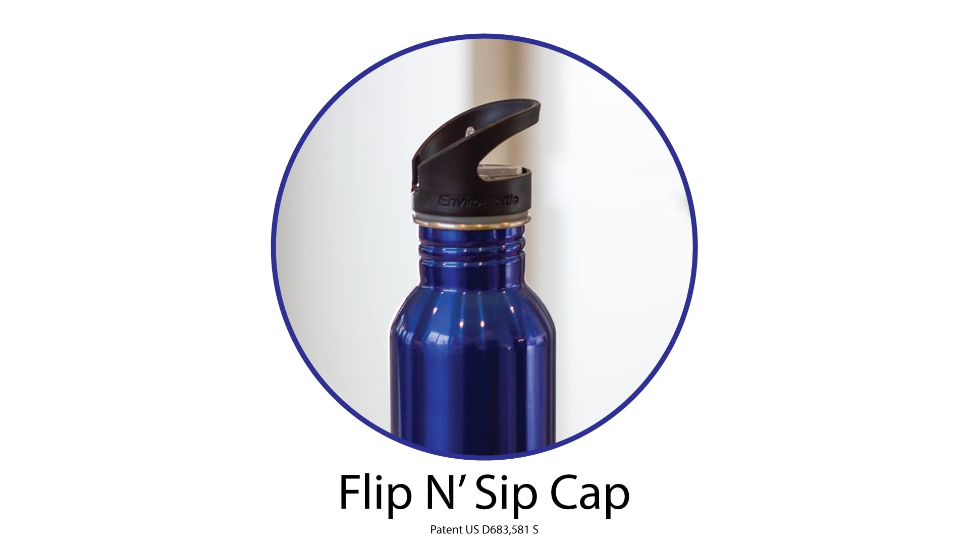 New Wave Enviro Stainless Steel Water Bottle (0.6 Liter, Blue)