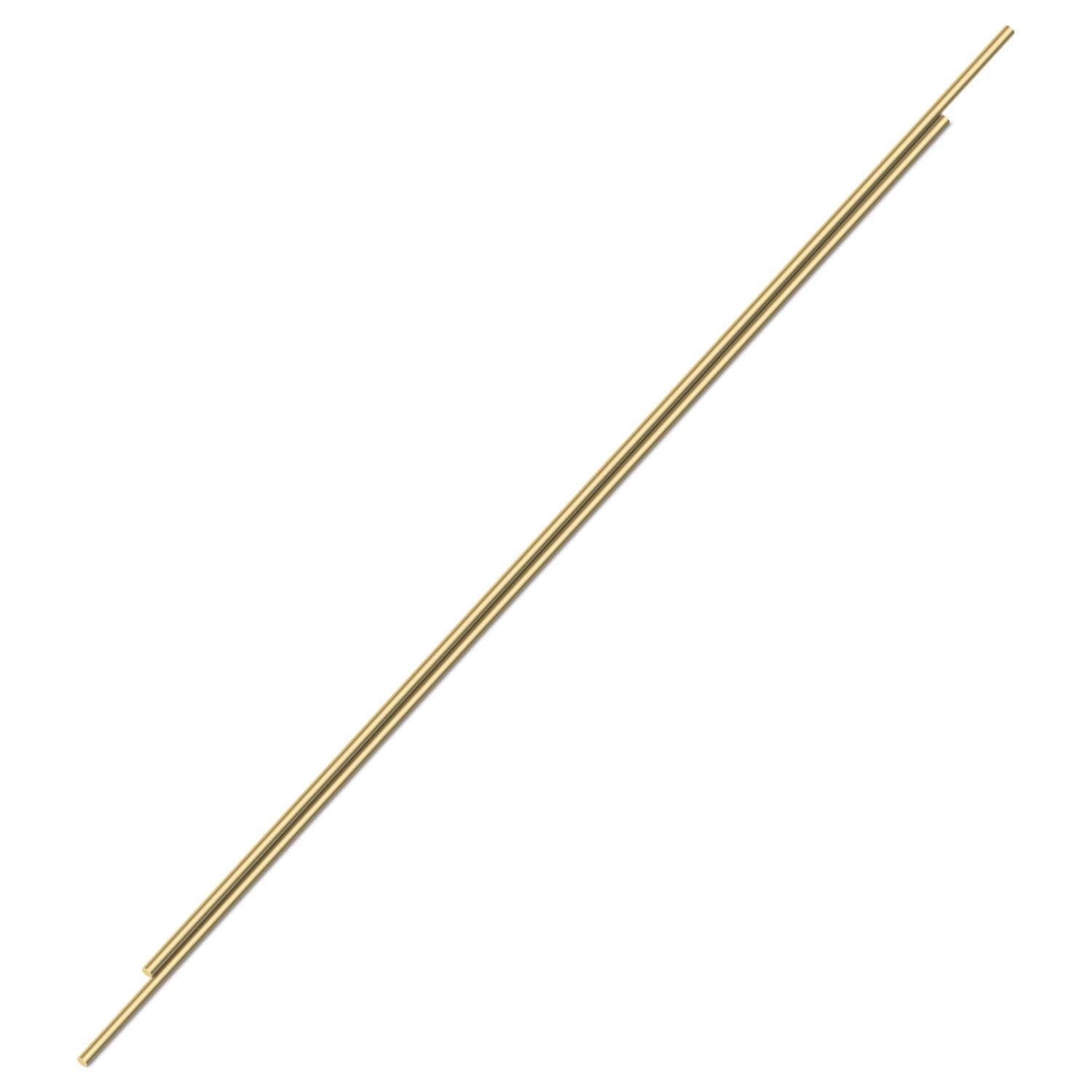 Sutemribor Brass Solid Round Rod Lathe Bar Stock, 18 Inch In Diameter 14 Inches In Length (2 Pcs)