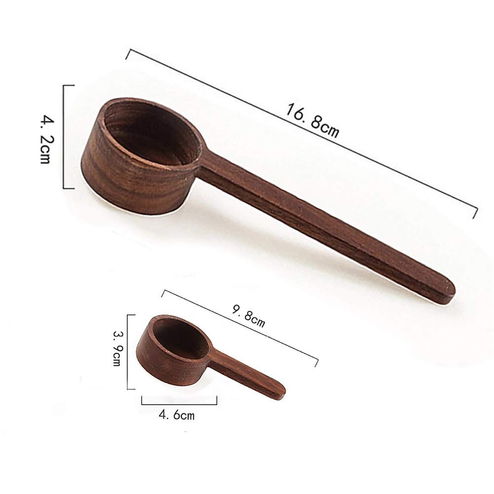 Cishnou Wooden Scoops For Canisters, Coffee Scoop,Korean Style 6.61 Inch Wooden Coffee Ground Spoon, Measuring For Ground Beans