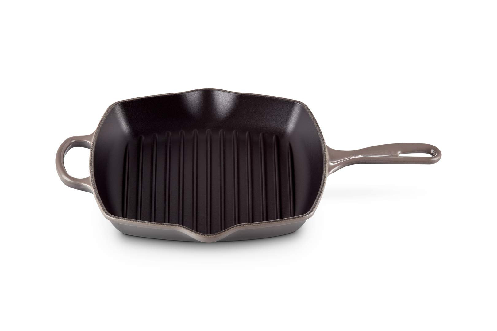 Le Creuset Enameled Cast Iron Signature Square Skillet Grill, 10.25, Oyster