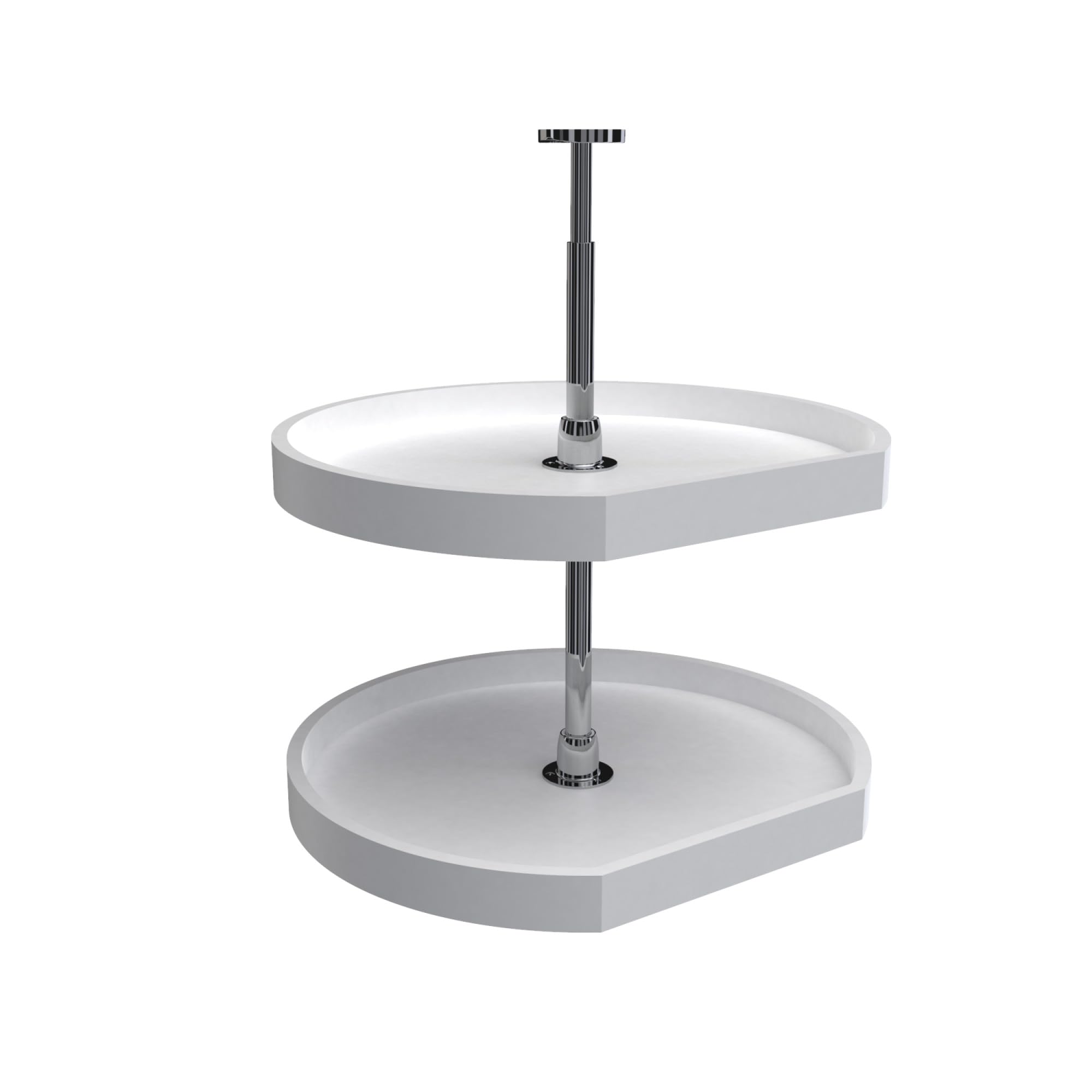 Rev-A-Shelf - 6272-22-11-52 - 22 In. White Polymer 2-Shelf D-Shape Lazy Susan Set