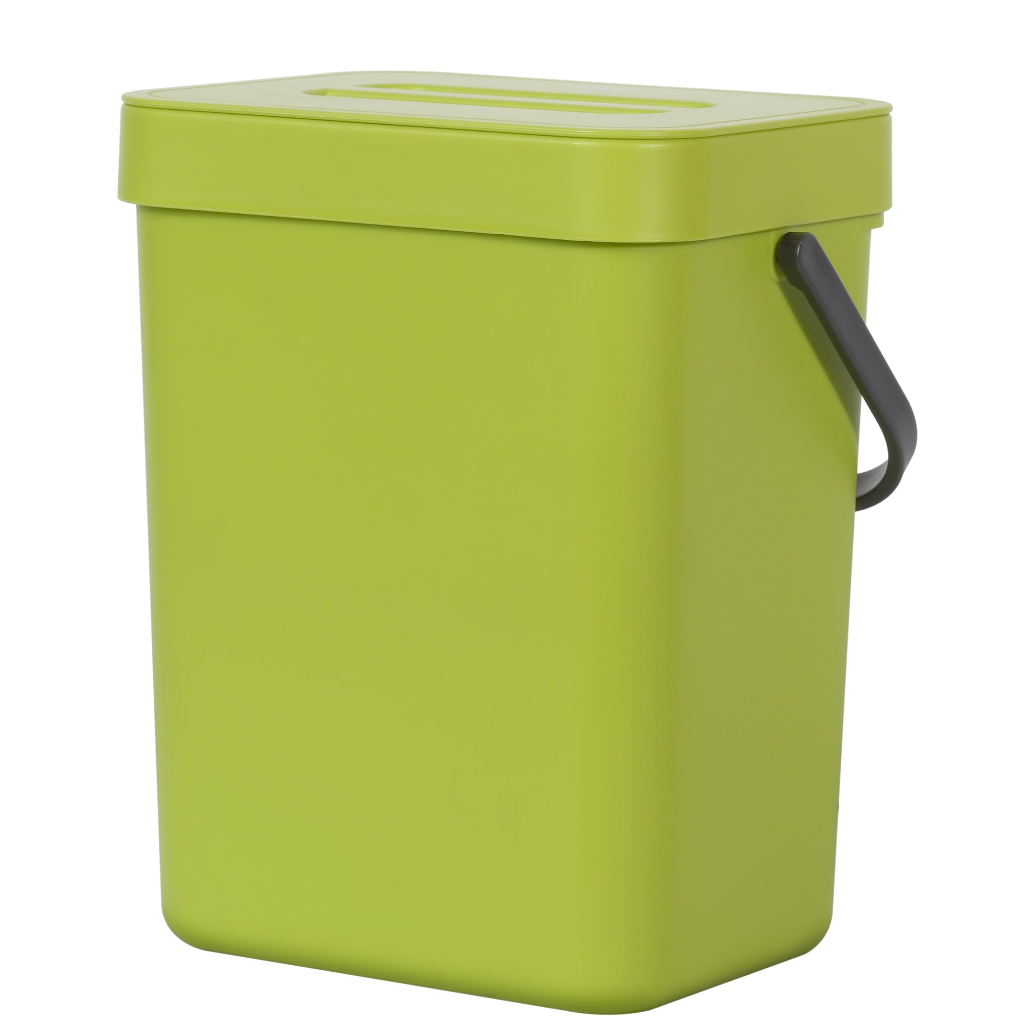 Eko Puro Wall-Mounted Trash Can With Lid, 1.32 Gal / 5L Hanging Trash Can, Small Kitchen Compost Bin For Counter Top, Mini Food