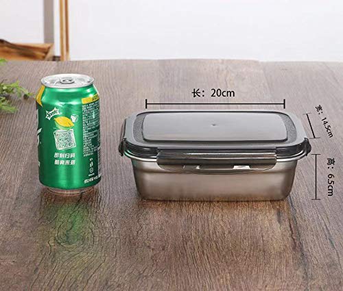 Femora Kitchen, Vegetable, Fruits, Sweets High Steel Rectangle Airtight Unbreakable Storage Container, Lunch Box with Airtight L