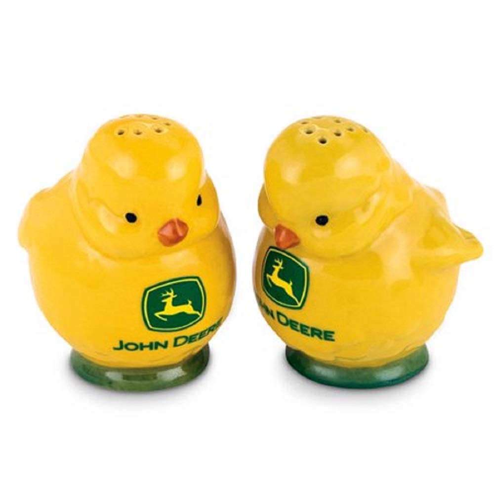John Deere Stoneware Chicks Salt And Pepper Shaker Set Official Licensed