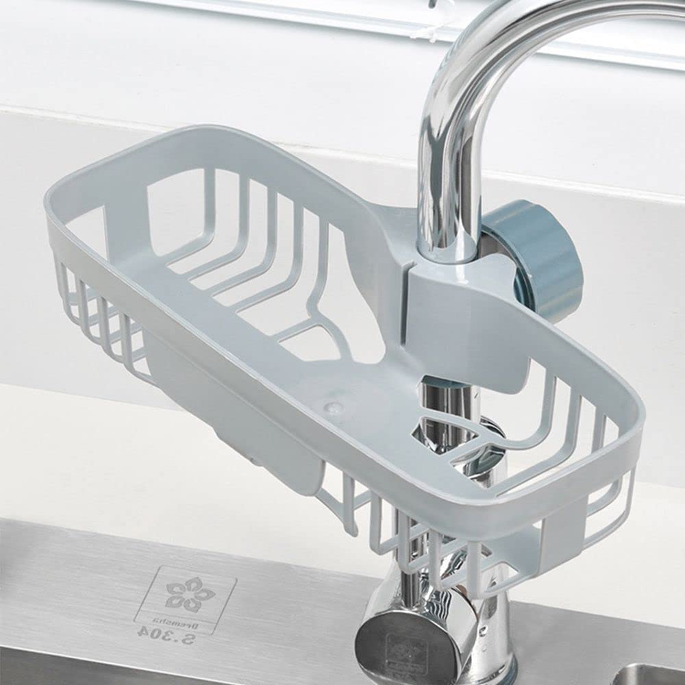 Toriox Soap Sink Rank, Kitchen Faucet Shelf Drain Rack Shower Lifting Storage Caddy For Sponge Holder, Kitchen Tap Soap Sponge S