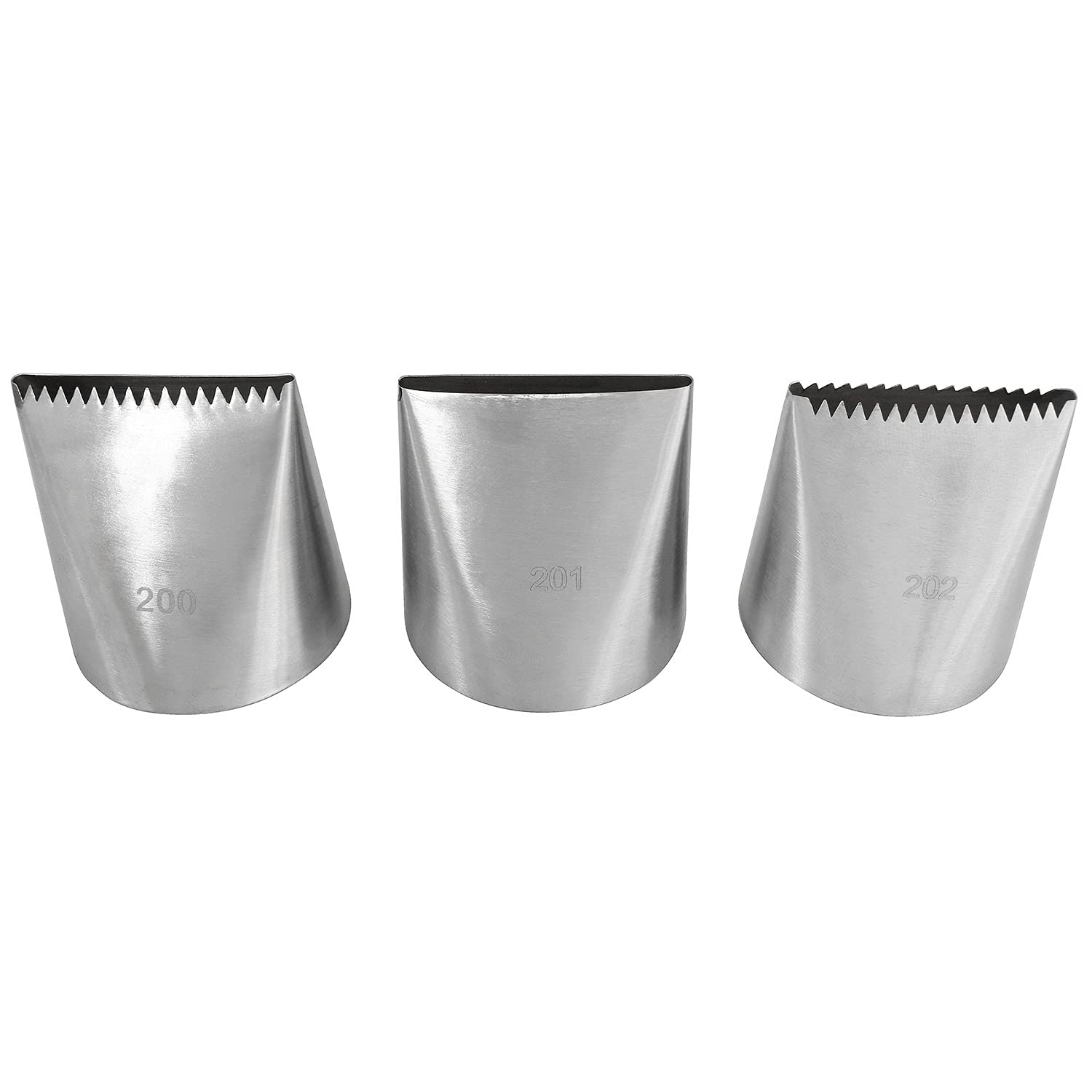 Bllndx Ribbon Pastry Tip 3Pcs 304 Stainless Steel Icing Piping Nozzles Cake Decorating Pastry Tip Pastry Fondant Cake Tools #200