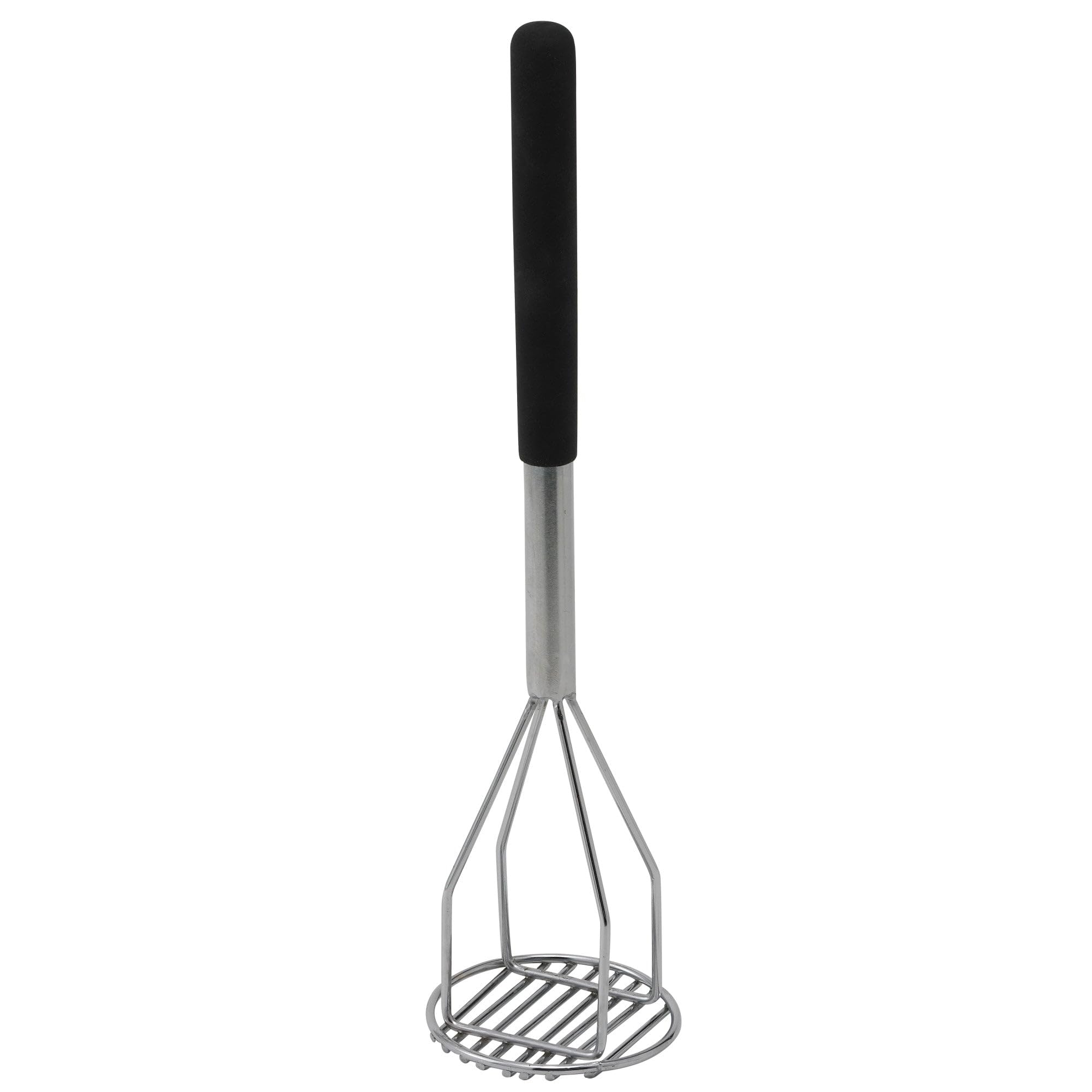 Winco 4-Inch By 18-Inch Round Potato Masher With Plastic Handle