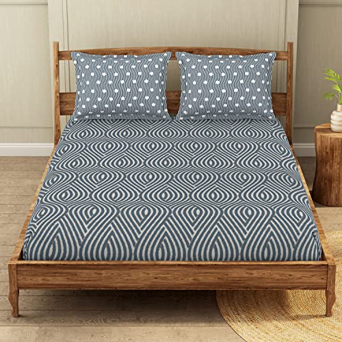 Welspun Wonder-Full 200 Tc Cotton Rich Double Bedsheet-Dragonfly