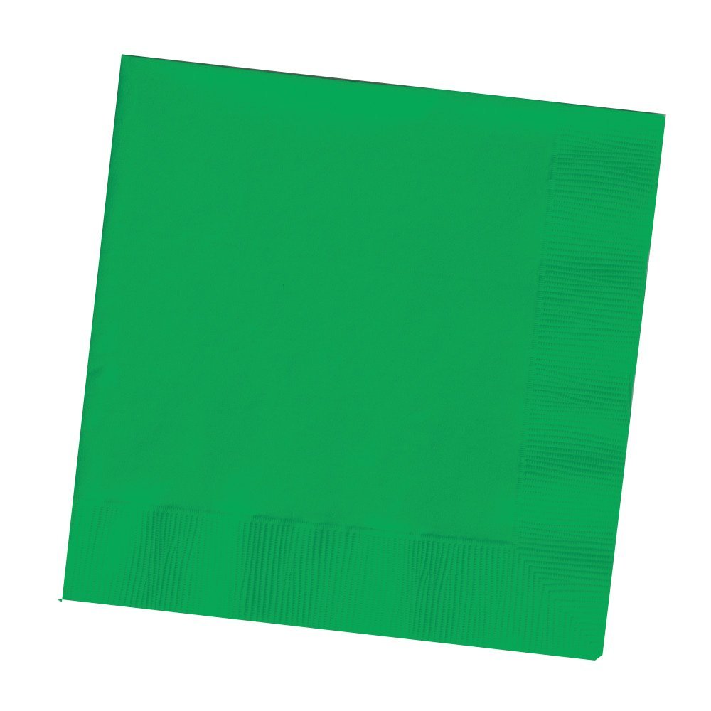 Creative Converting Touch Of Color 2-Ply 50 Count Paper Lunch Napkins, Emerald Green