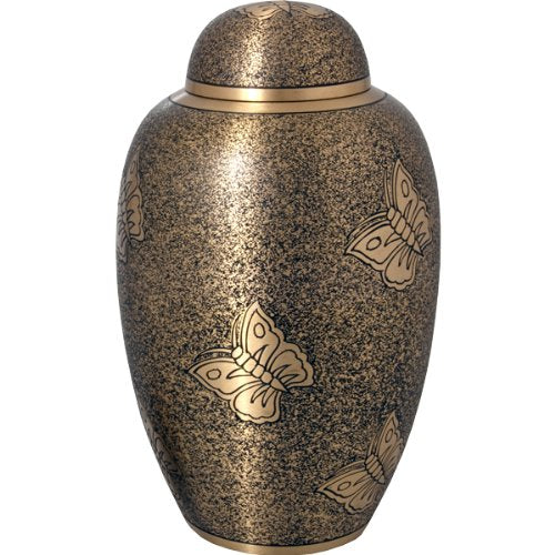 Memorial Gallery Golden Butterflies Full Size Cremation Urn