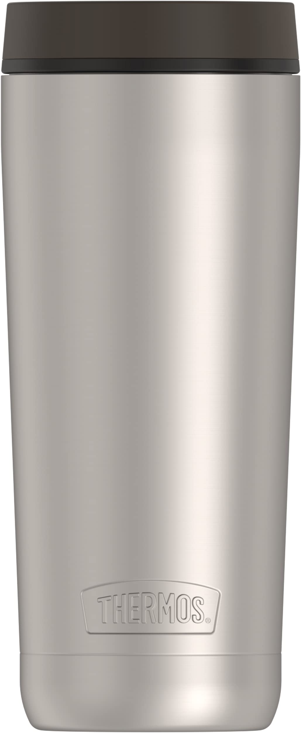 Thermos Alta Series Stainless Steel Tumbler 18 Ounce, Matte Steel/Espresso Black
