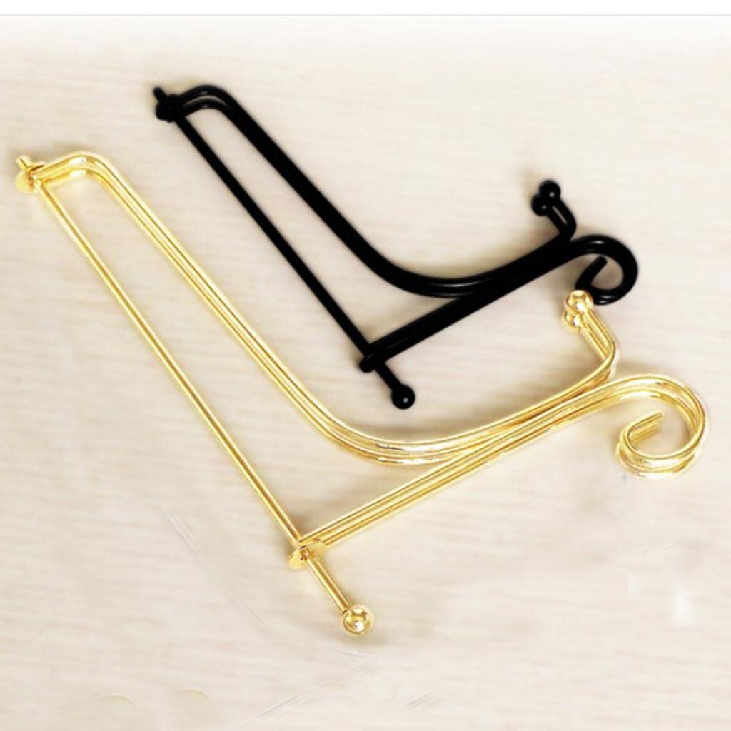 Calandis Iron Display Easel China Bowl Plate Tabletop Display Rack Holder Gold 6Inch