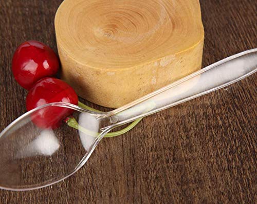 500Pcs 3 Inch Clear Mini Plastic Spoons Disposable Tasting Spoon Scoops For Dessert Ice Cream Appetizer Cake Spices Food Supply