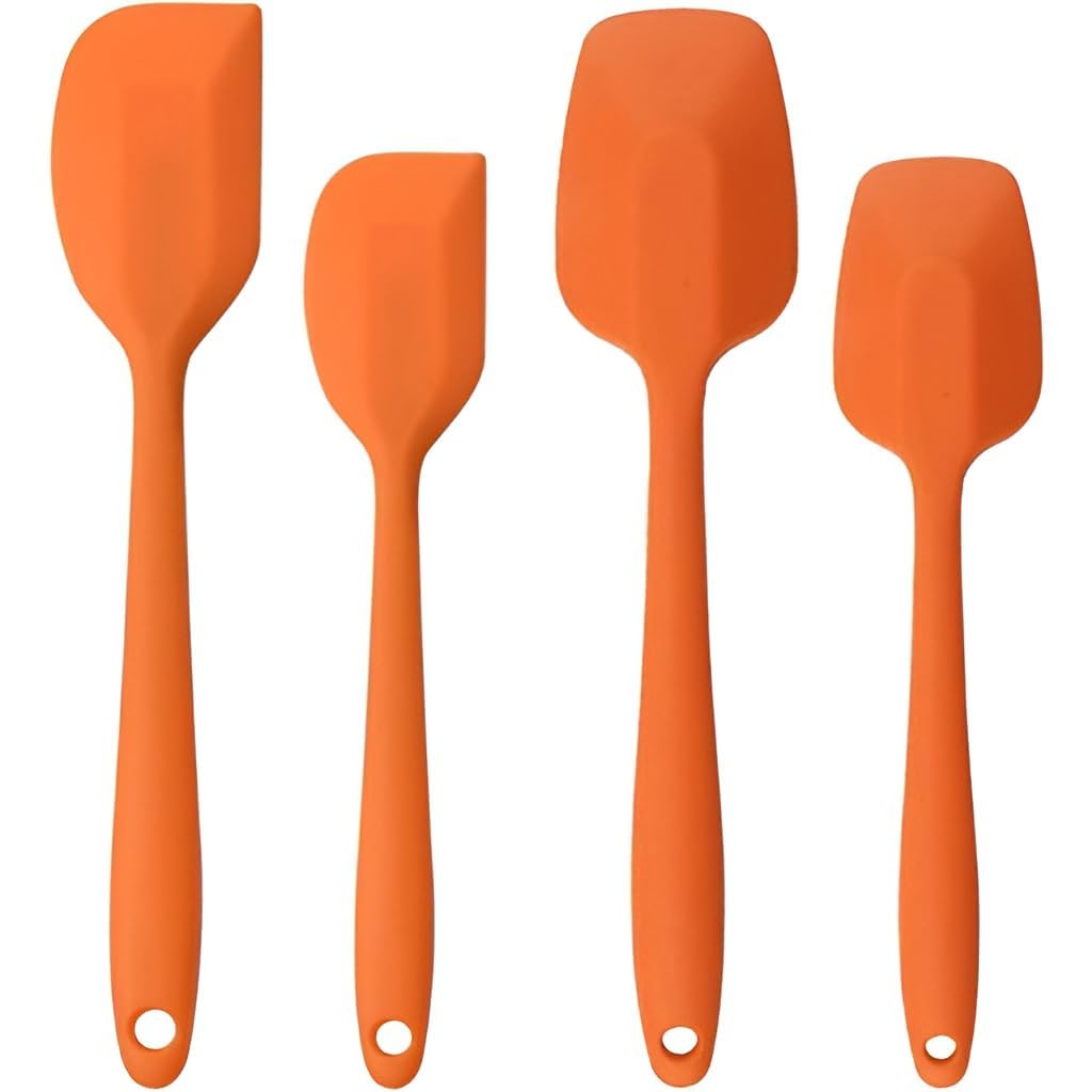 P Plus Fire Silicone Spatula Set Includes Spoonula NonStick Cake Spatulas, Durable Kitchen Utensils, Cooking Spoons & Spatula F