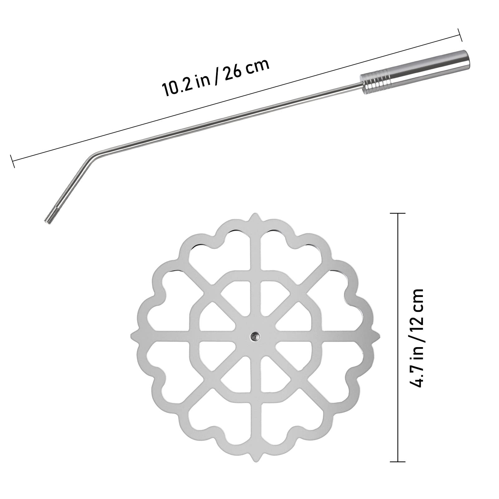 Bunuelos Mold With Handle,Rosette Timbale Iron Set Aluminum Waffle Molds With Handle,Funnel Cake Ring,Molde Para Buuelos De Vien