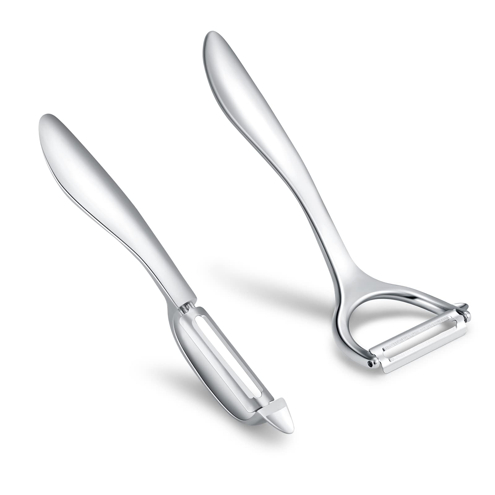 Set Of 2 Stainless Steel Vegetable Peeler,Y-Shaped And I-Shaped Stainless Steel Peelers For Potatoes, All Fruits & Veggies