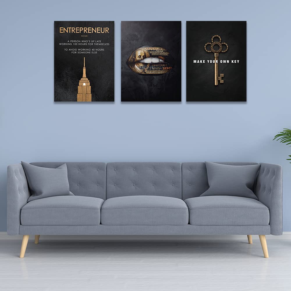 Inspirational Success Posters Wall Art Motivational Canvas Wall Decor Inspirational Art Entrepreneur Quotes Hustle Picture Paint