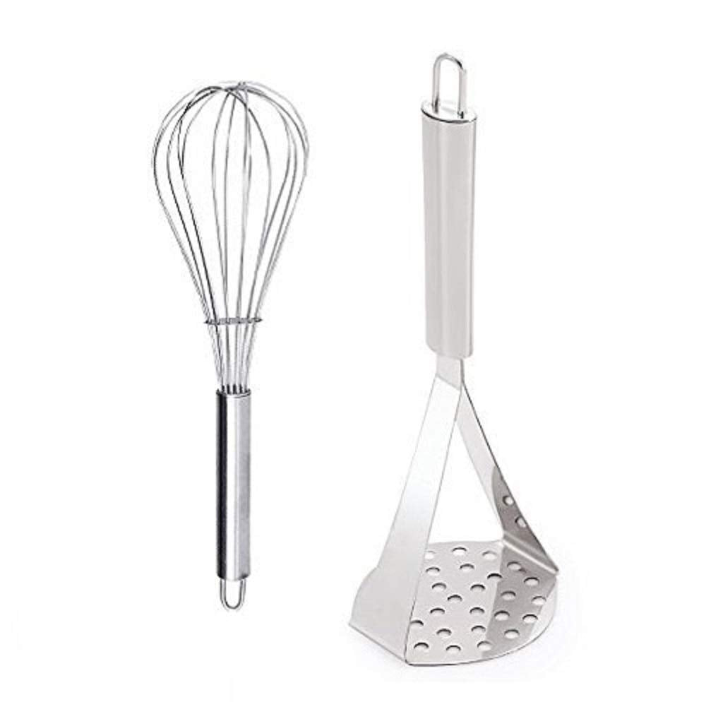 Vessel Crew Combo Set Of 2 Stainless Steel Egg Whisk And Potato Masher