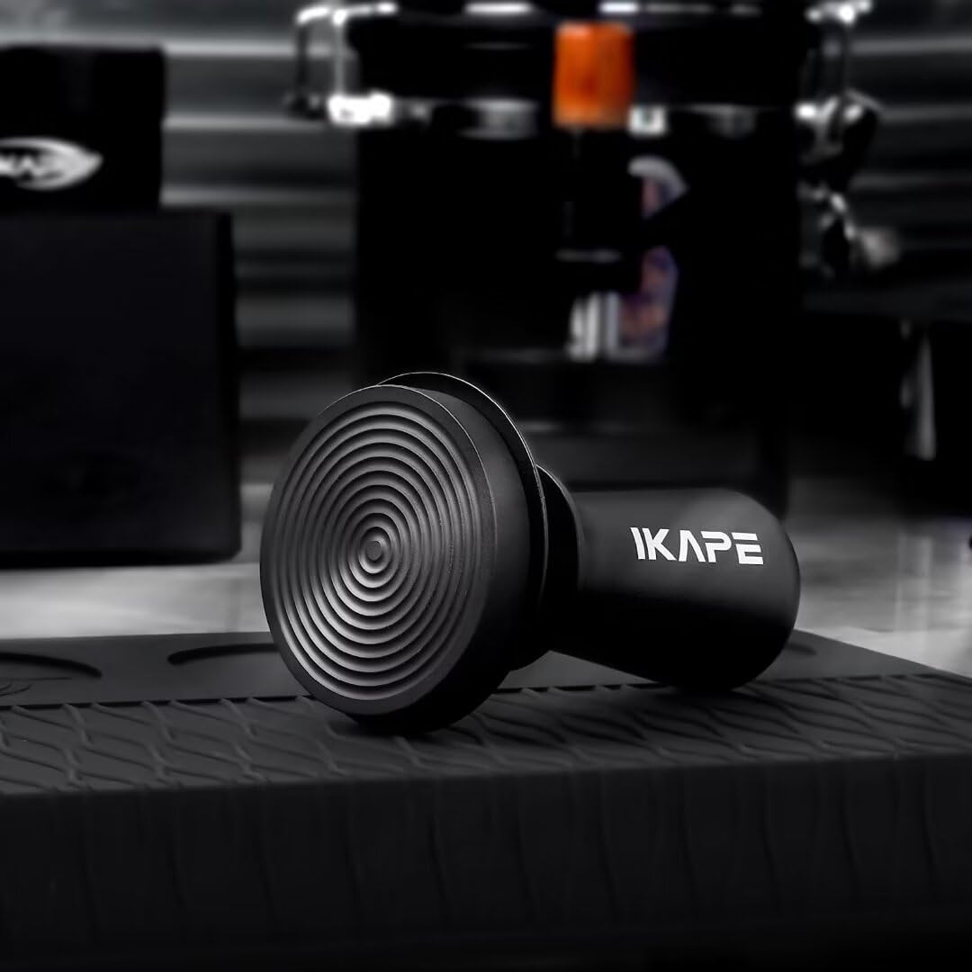 Ikape 51Mm Espresso Tamper, Spring-Loaded Calibrated Tamper With Titanium Ripple Plating Base, Compatible With Over 51Mm Espress