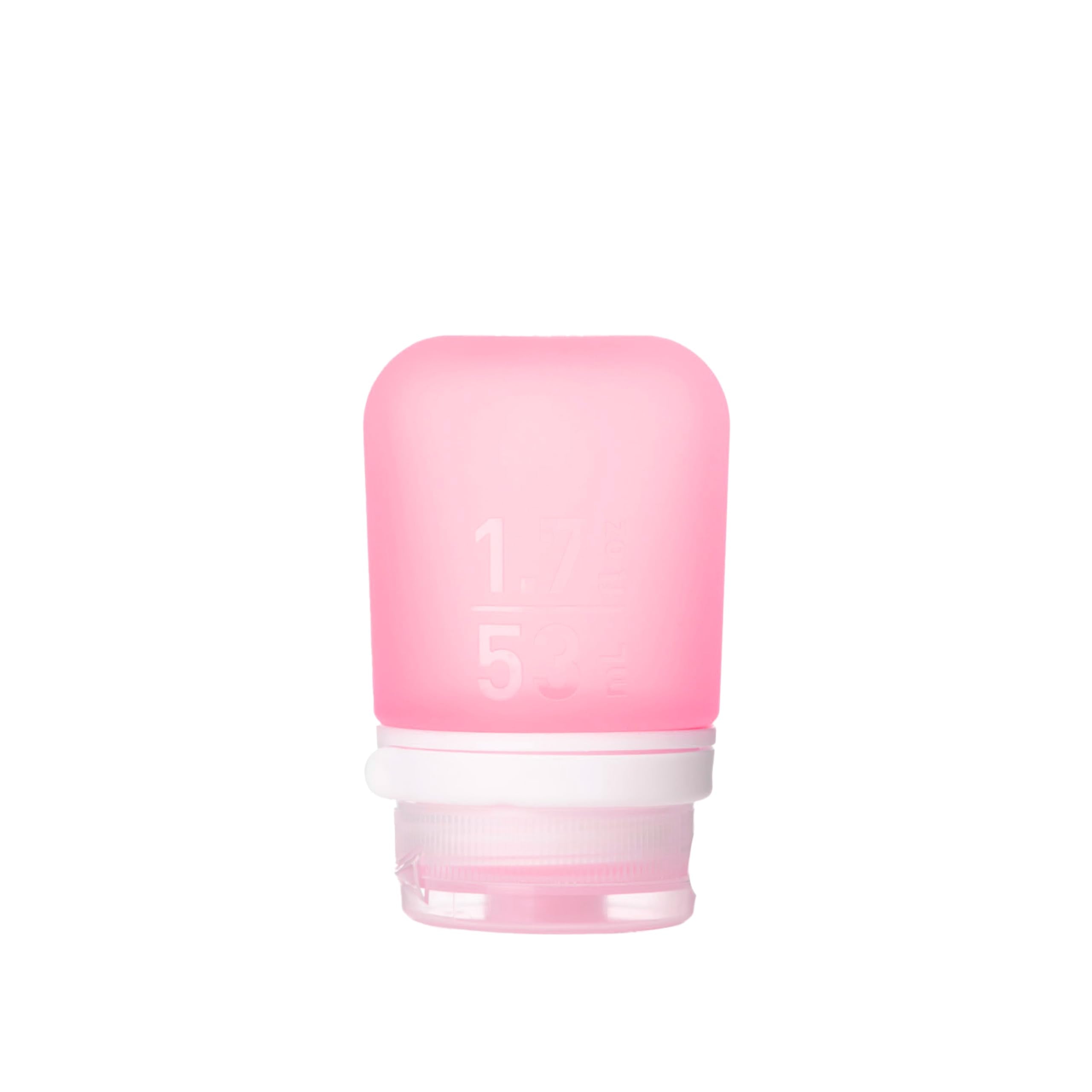 Humangear Gotoob+ (Small) | Refillable Silicone Travel Bottle | Locking Lid | Food-Safe Material | Pink, Small (1.7 Fl.Oz; 53Ml)