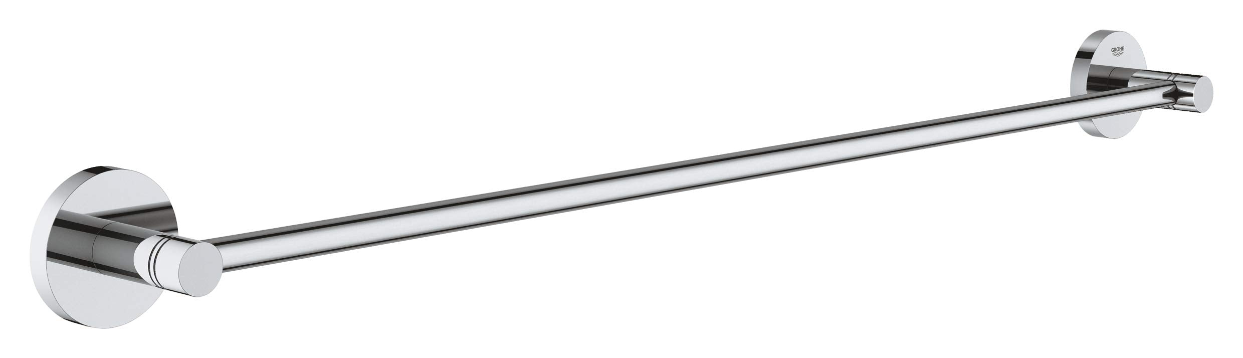 Grohe 40366001 Essentials Metal 26.38-In. Towel-Bar, 25', Starlight Chrome