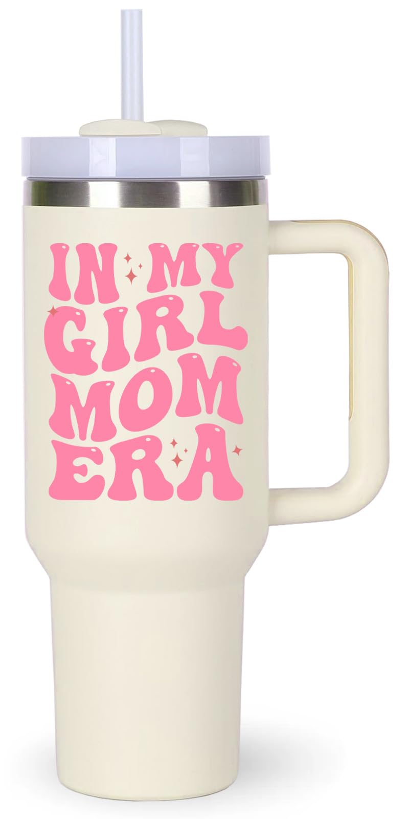 Girl Mom Cup Tumblers Gifts.40oz In My Girl Mom Era Tumbler with Handle.40oz Birthday Christmas Mothers Day Gifts for girl mom.