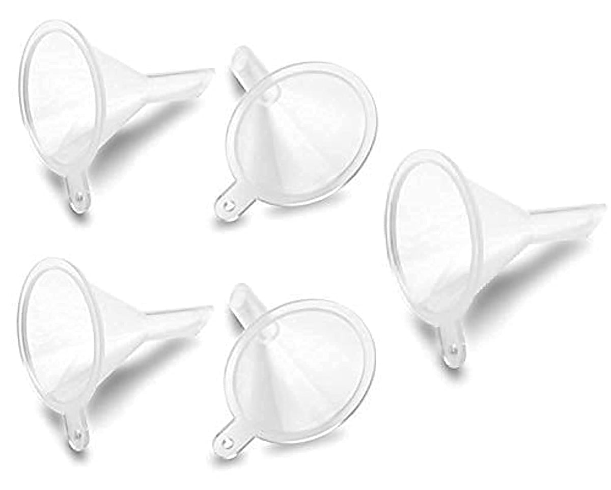 Isnuff Mini Funnel Small Funnel 5-Pack For Lab Bottles, Sand Art, Perfumes, Spices, Powder Funnel, Essential Oils, Recreational
