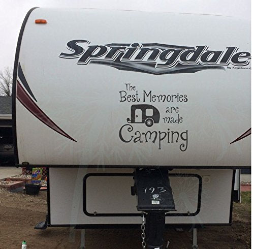 The Best Memories Are Made Camping Rv Decals - Vinyl Camper Decals - Outdoor Decals For Rv Trailers - Rv Camper Decals Sayings F