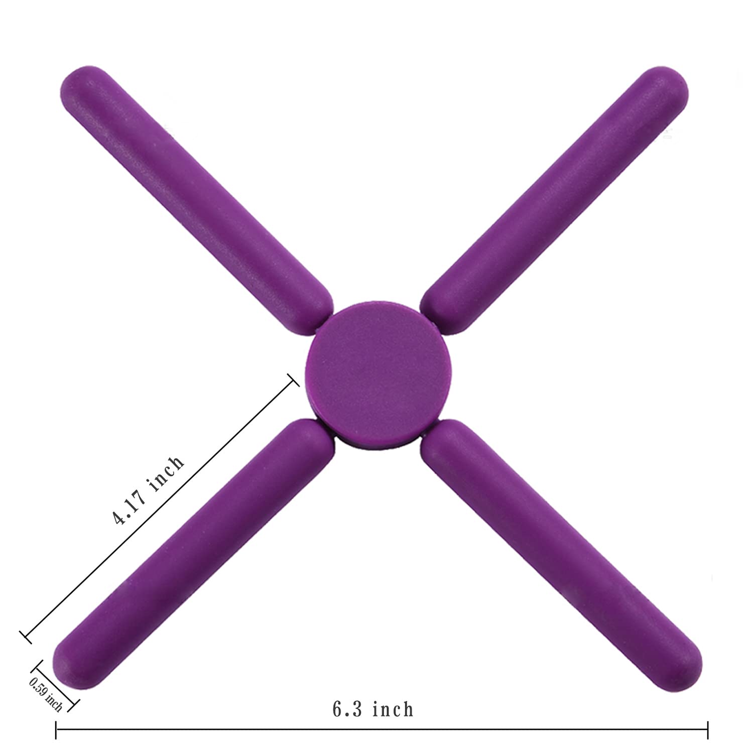 3/Pack Foldable Trivets Silicone, Fengchen Folding Trivets, Non-Slip Collapsible Cross Compact Design Expandable Silicone Pot Ho